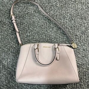Michael Kors Light Pink Shoulder Bag with Gold Details